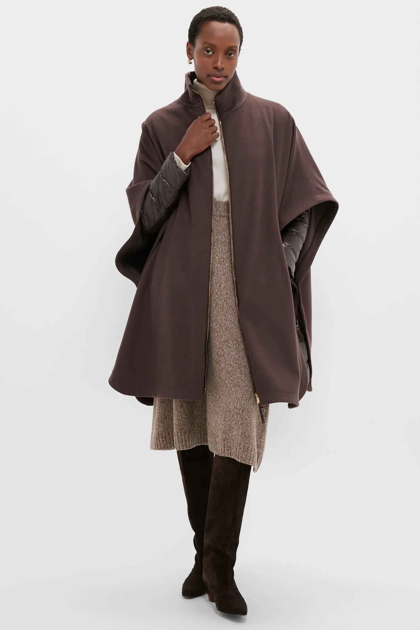 Fondente Luxury Wool and Nylon Ultralight Oversized Coat sold by Tuckernuck product image thumbnail 2