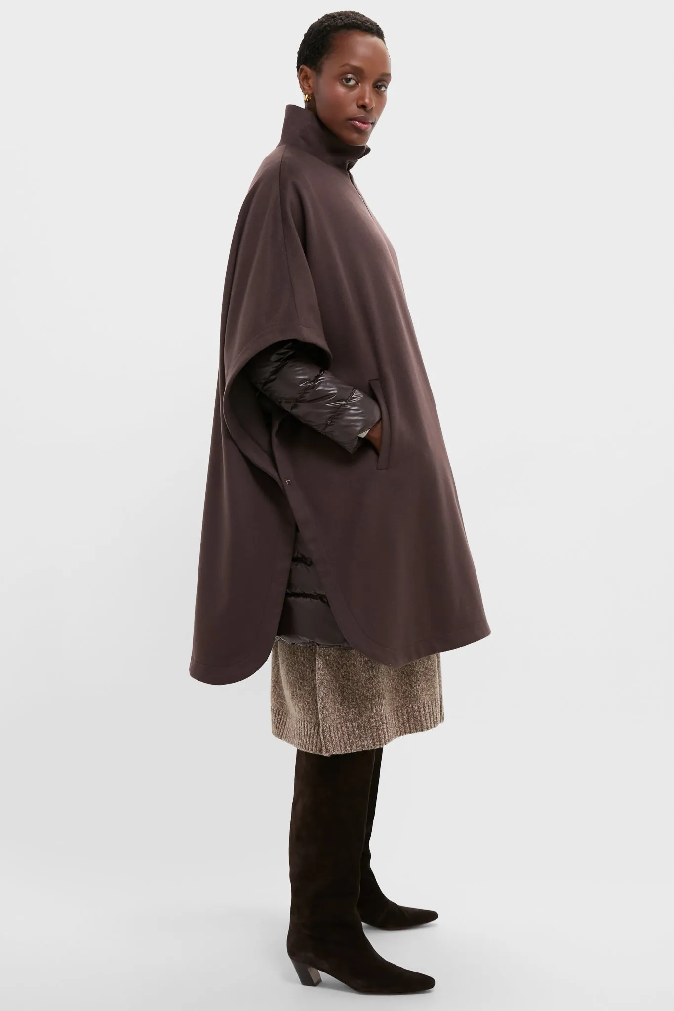 Fondente Luxury Wool and Nylon Ultralight Oversized Coat sold by Tuckernuck product image thumbnail 4