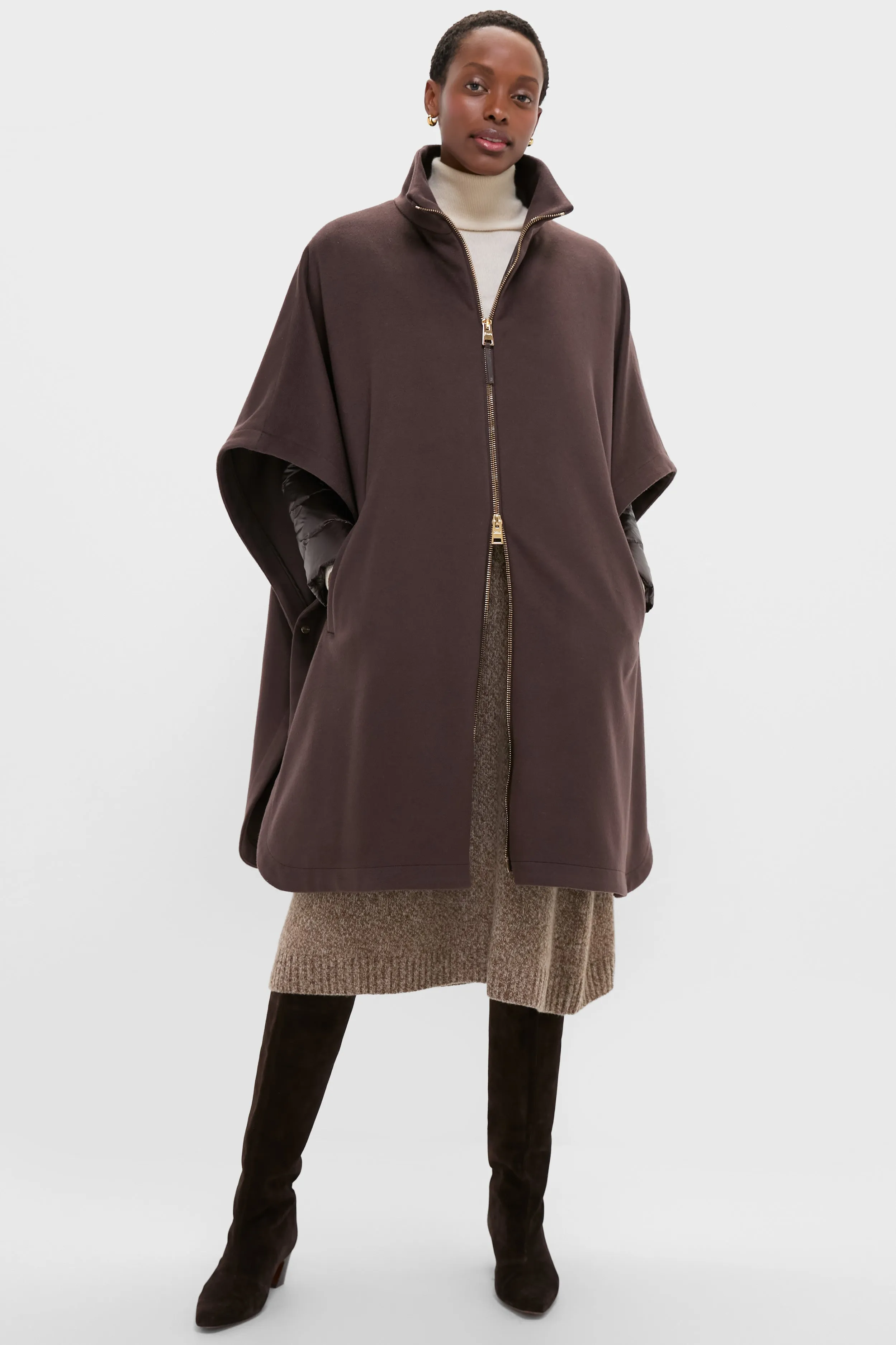 Fondente Luxury Wool and Nylon Ultralight Oversized Coat sold by Tuckernuck
