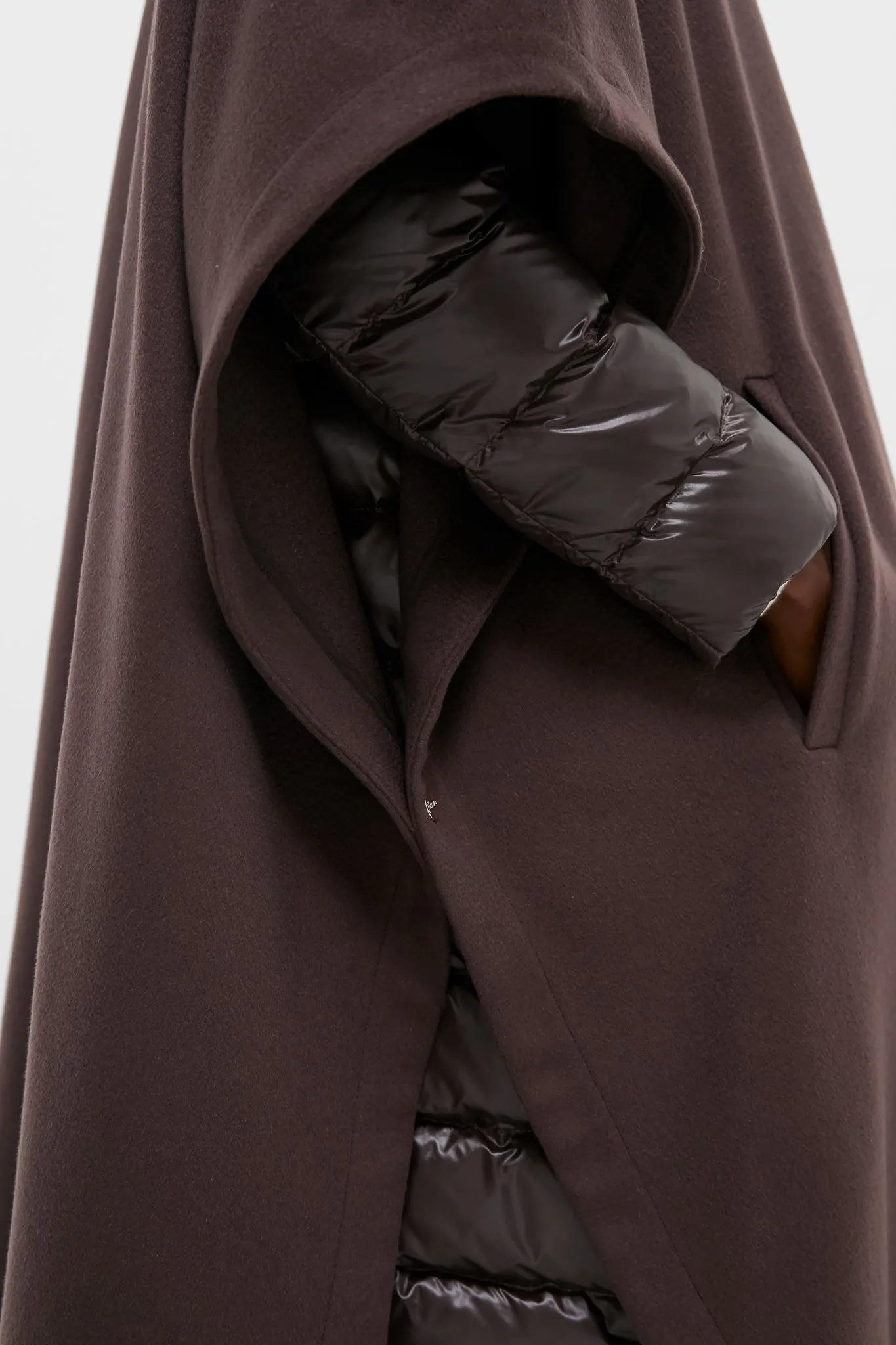 Fondente Luxury Wool and Nylon Ultralight Oversized Coat sold by Tuckernuck product image thumbnail 5