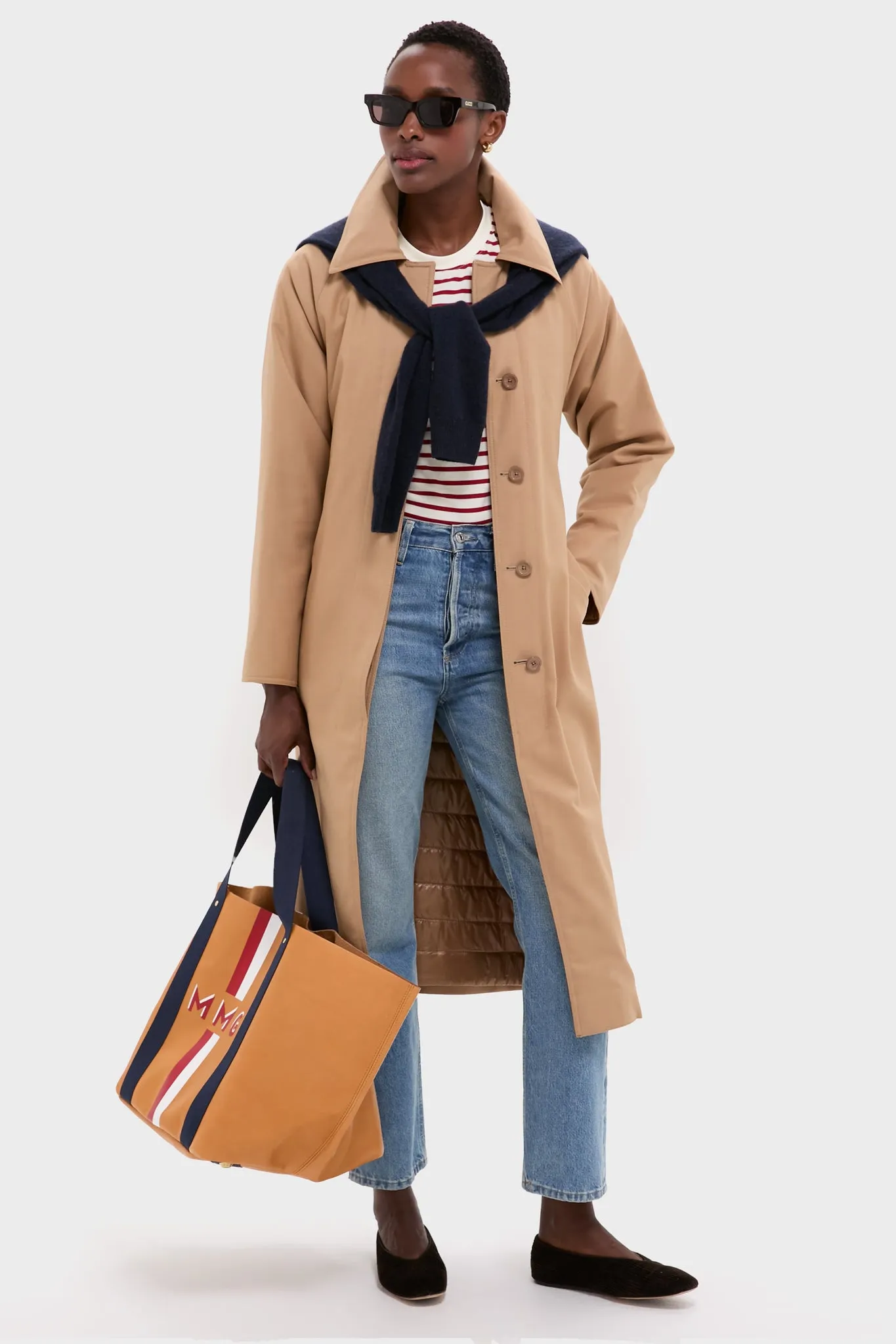 Cammello Fluid Wool and Nylon Ultralight Belted Reversible Trench sold by Tuckernuck product image thumbnail 2