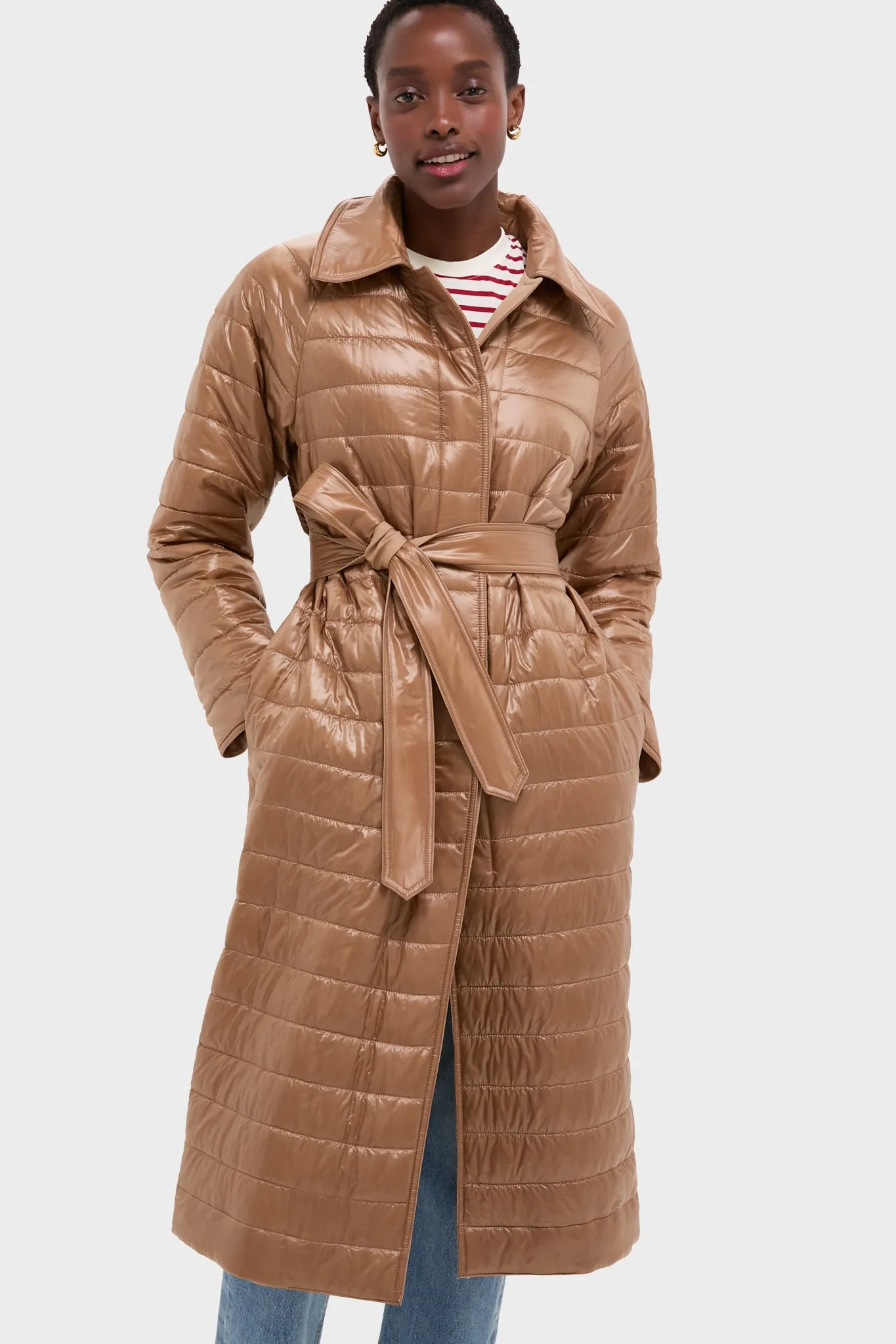 Cammello Fluid Wool and Nylon Ultralight Belted Reversible Trench sold by Tuckernuck product image thumbnail 3