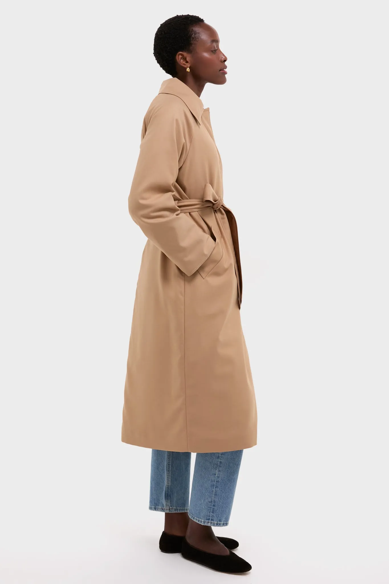 Cammello Fluid Wool and Nylon Ultralight Belted Reversible Trench sold by Tuckernuck product image thumbnail 4