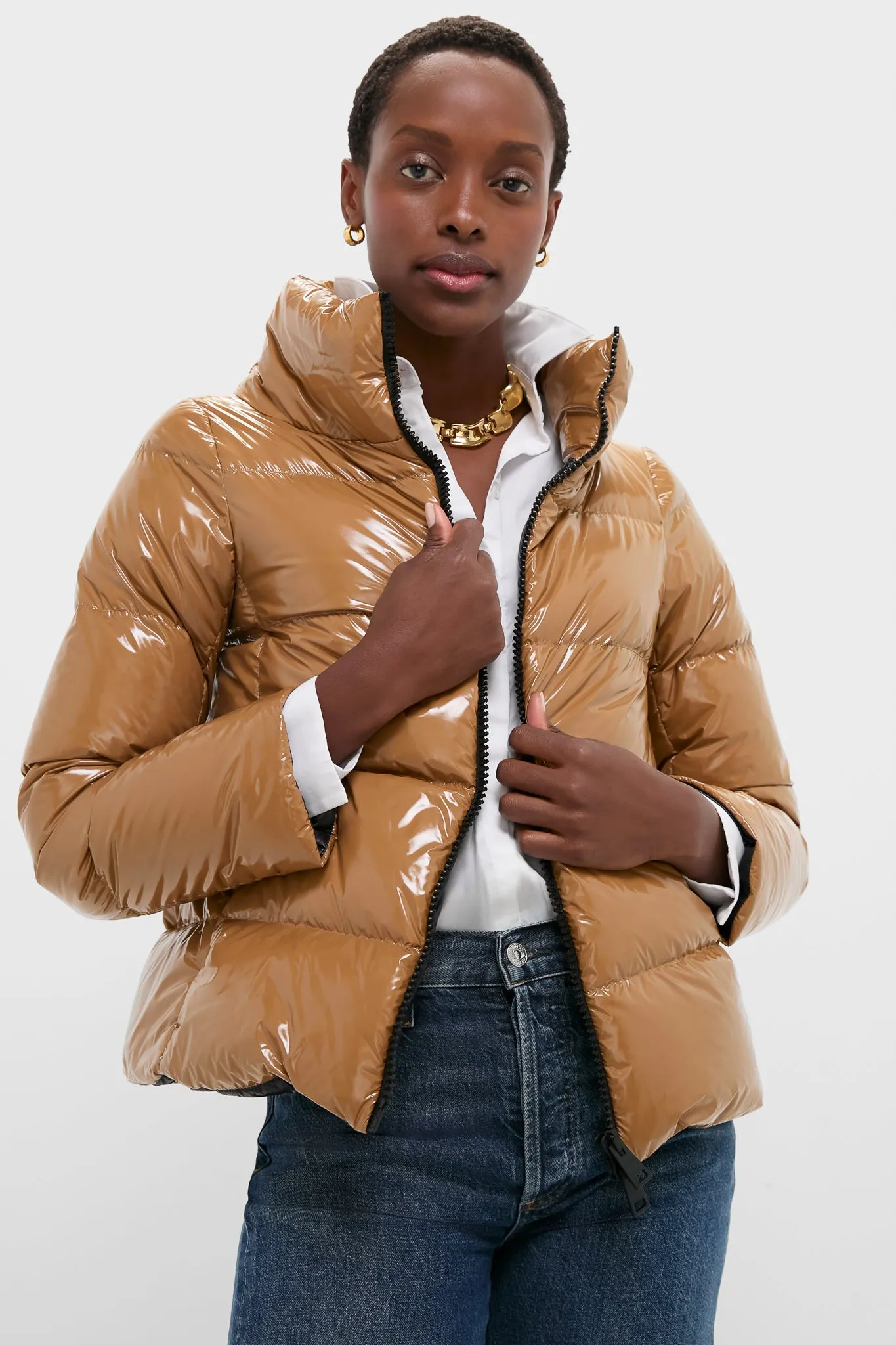 Cammello Gloss Zipper Jacket sold by Tuckernuck