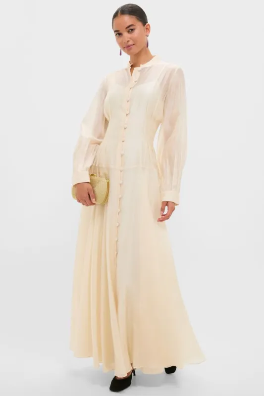 Champagne Organza Marbella Dress made by Tuckernuck