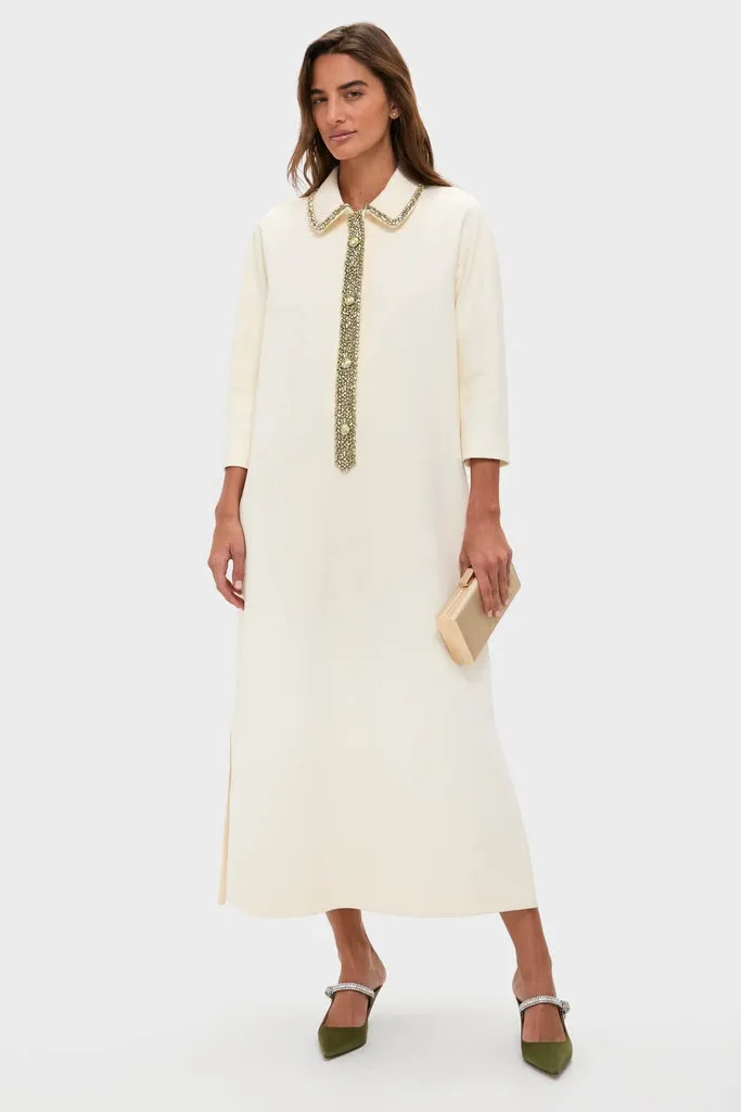 Winter White Embellished Nicola Maxi Dress sold by Tuckernuck product image thumbnail 4