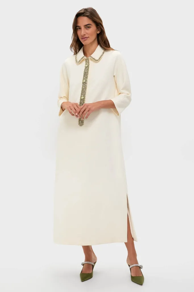 Winter White Embellished Nicola Maxi Dress sold by Tuckernuck product image thumbnail 3