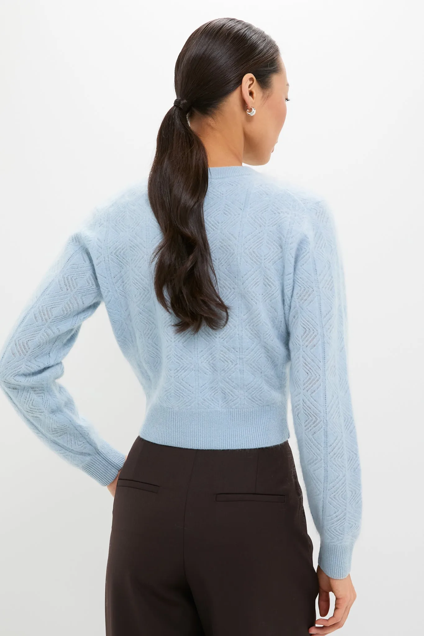 Light Blue Brushed Merino Wool Macy Cardigan sold by Tuckernuck product image thumbnail 4