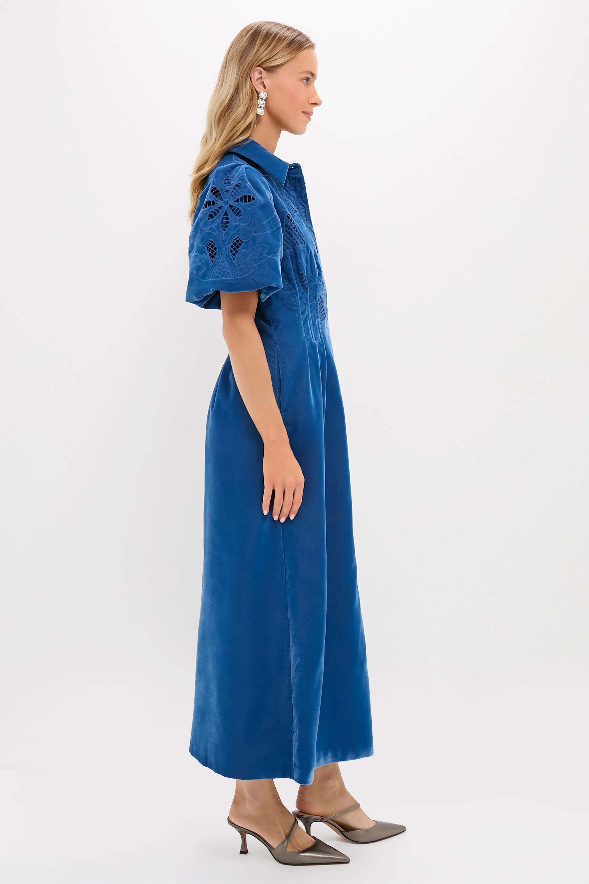 Blue Fog Velvet Lace Delaney Dress sold by Tuckernuck product image thumbnail 4
