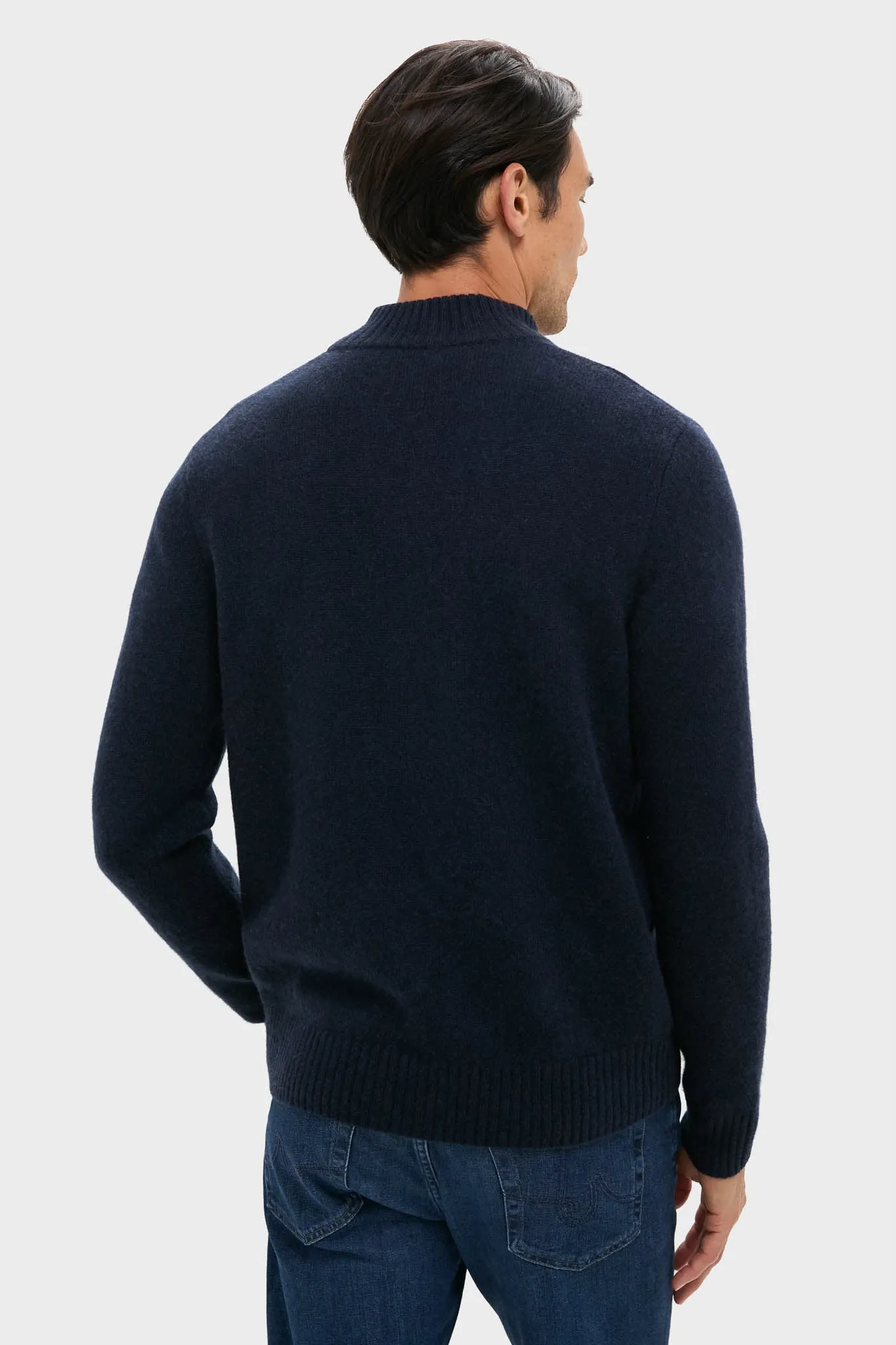 Navy Cashmere Knit Quarter-Zip sold by Tuckernuck product image thumbnail 5