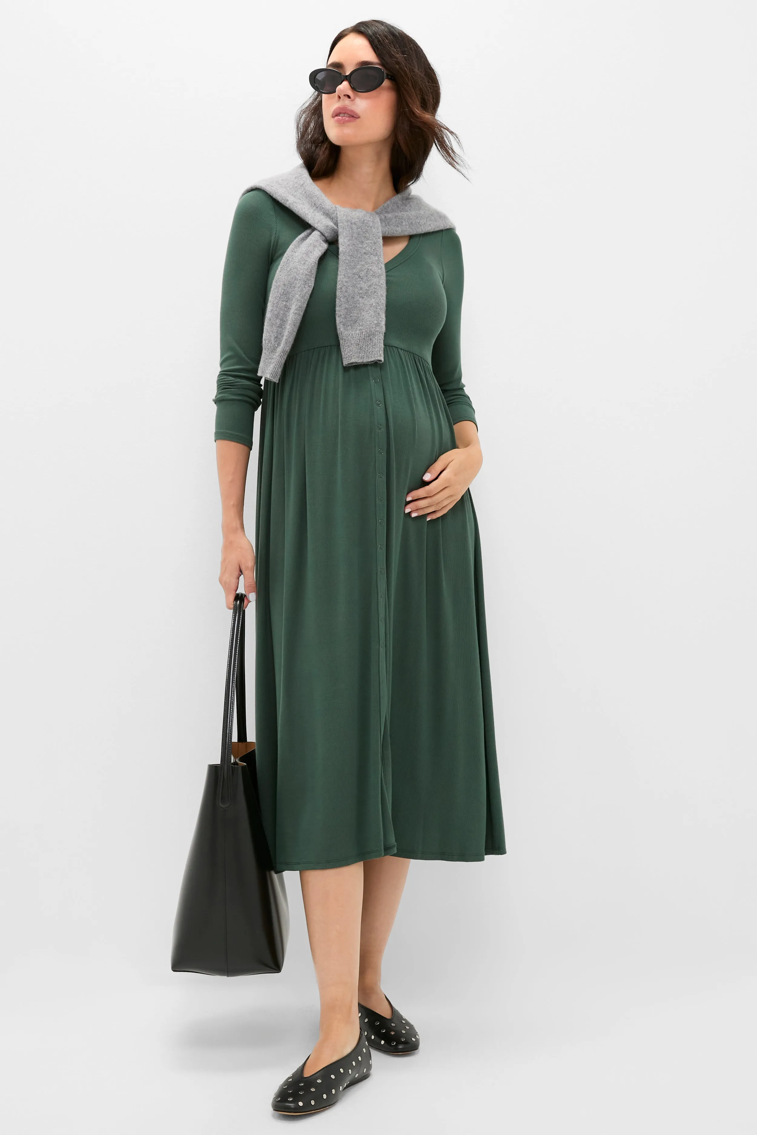 Pine Softest Rib Nursing Dress sold by Tuckernuck product image thumbnail 2