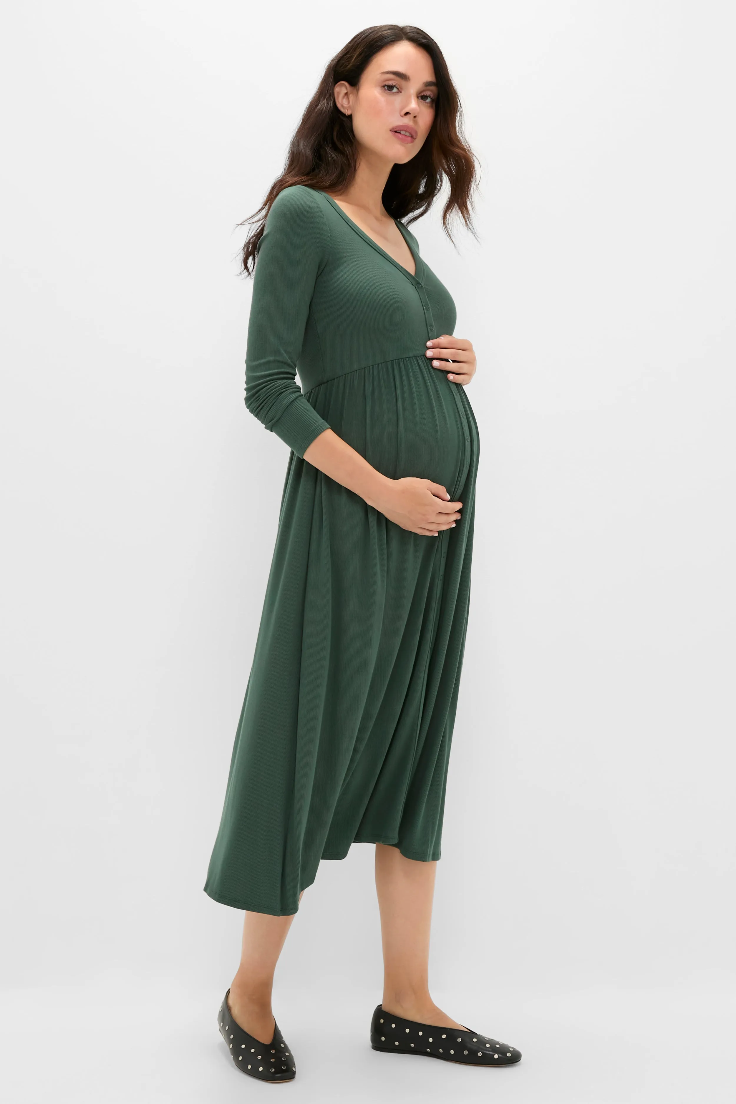 Pine Softest Rib Nursing Dress sold by Tuckernuck product image thumbnail 3