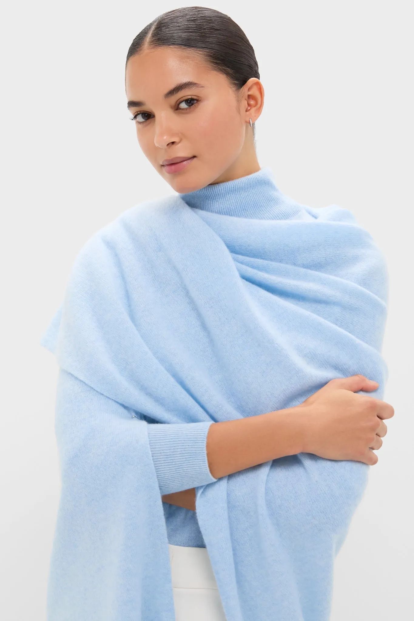 Ice Blue Cashmere Blanket Scarf sold by Tuckernuck product image thumbnail 2
