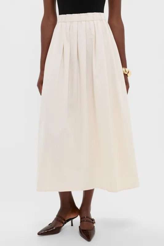 White Swan Soft Pleated Maxi Skirt sold by Tuckernuck
