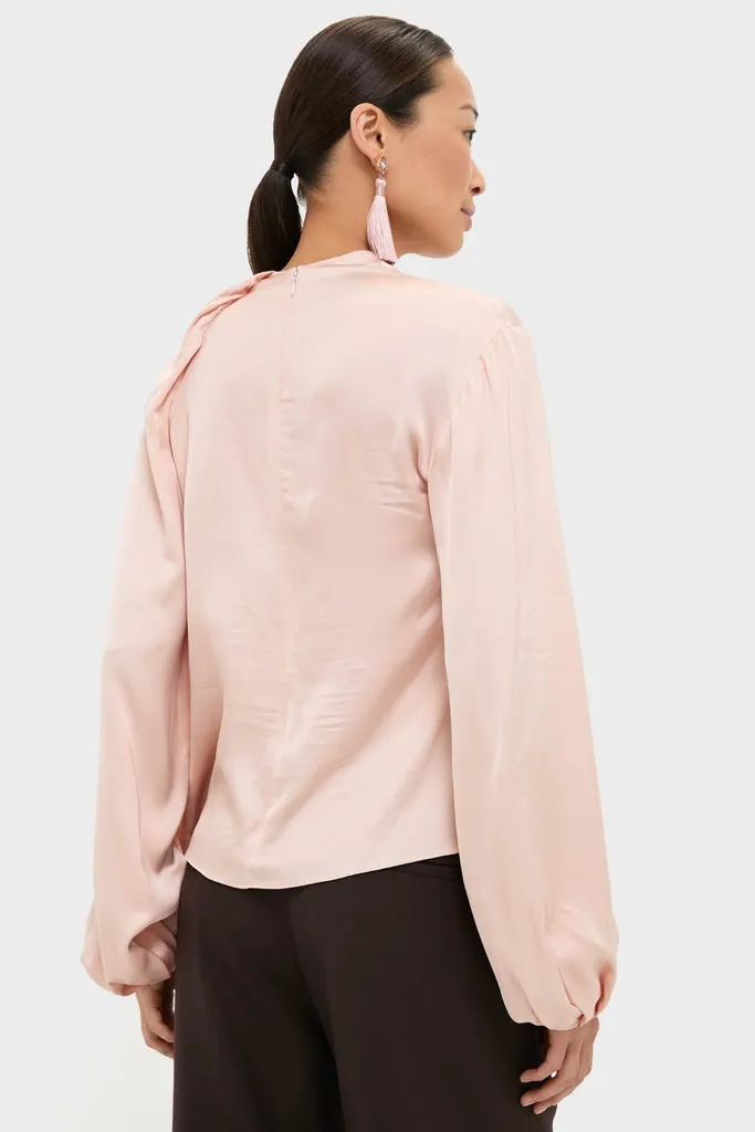 Soft Pink Blush Satin Blaire Top sold by Tuckernuck product image thumbnail 4