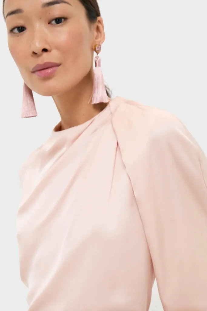 Soft Pink Blush Satin Blaire Top sold by Tuckernuck product image thumbnail 5
