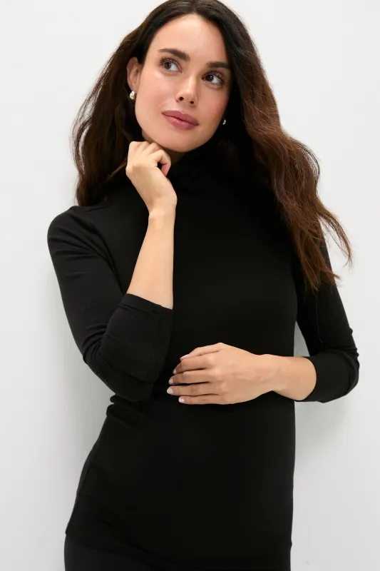 Black Softest Rib Turtleneck sold by Tuckernuck