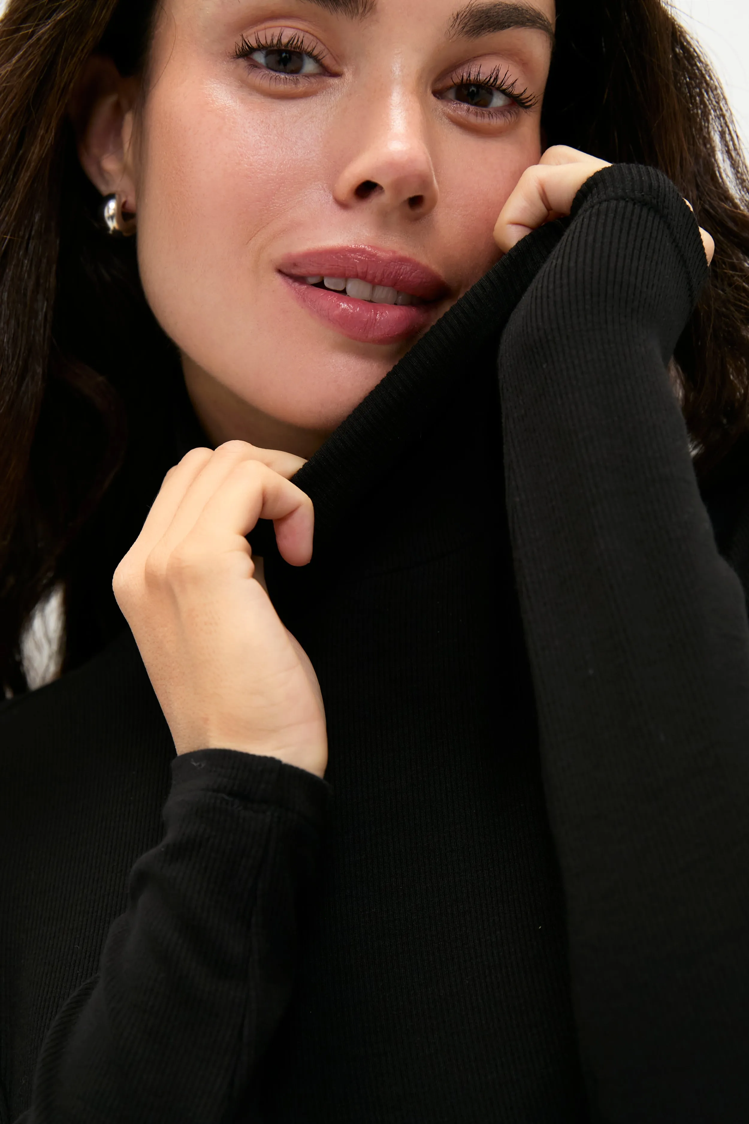 Black Softest Rib Turtleneck sold by Tuckernuck product image thumbnail 5