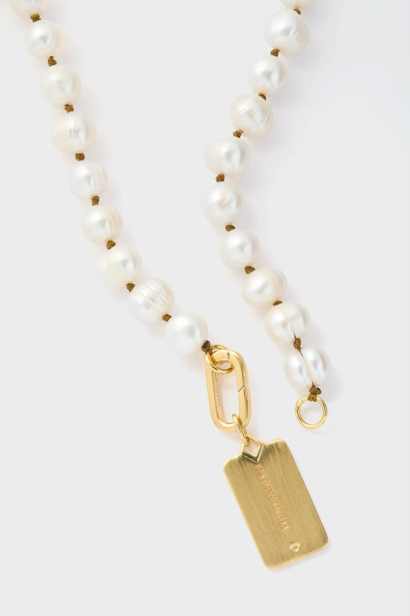Pearl Necklace with Carpe Diem Charm sold by Tuckernuck product image thumbnail 4
