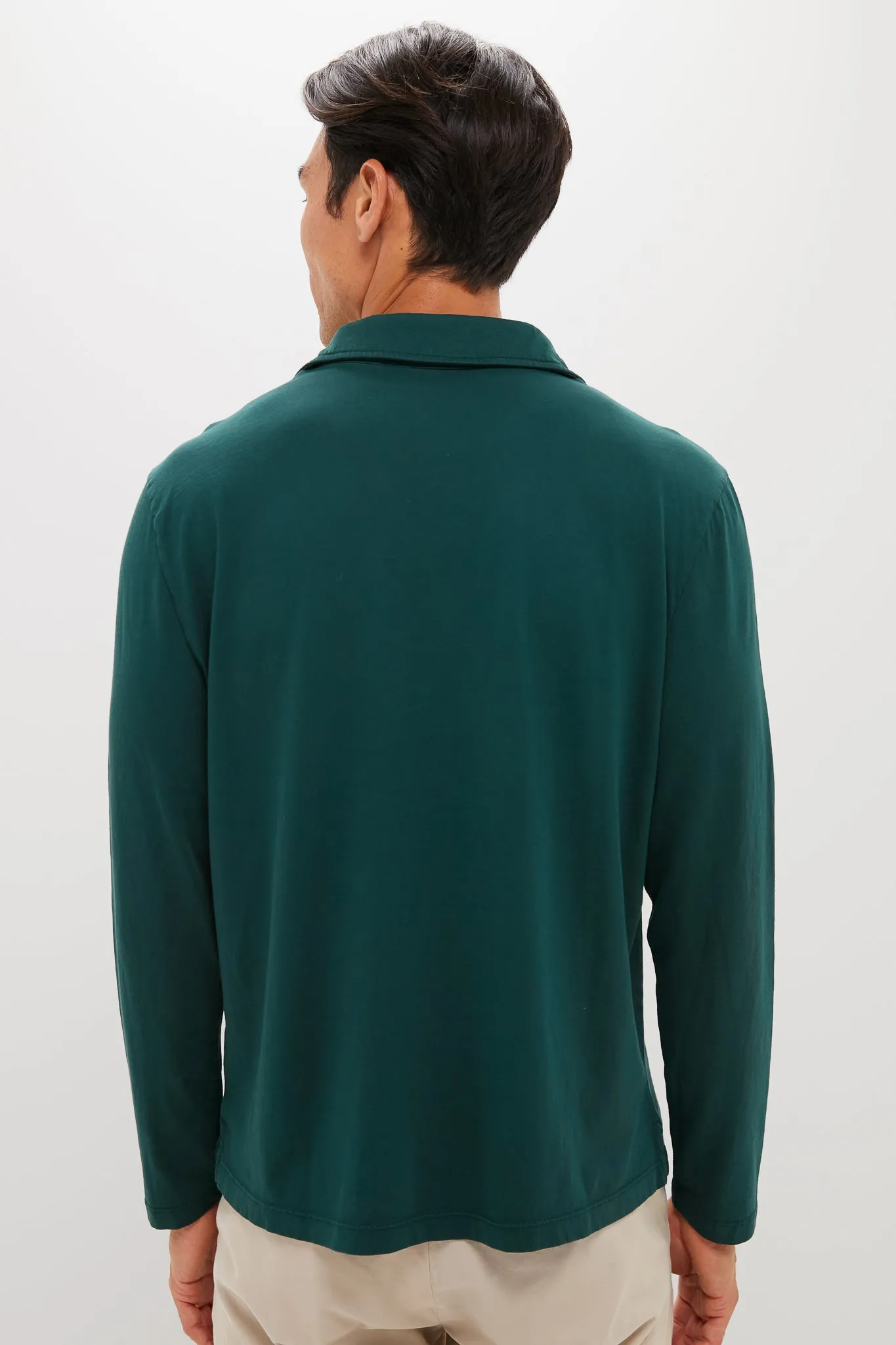 Washed Pine Long Sleeve Hudson Polo sold by Tuckernuck product image thumbnail 4