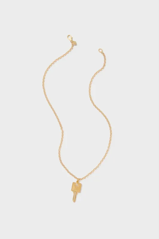 Gold Compass Key 18" Necklace sold by Tuckernuck