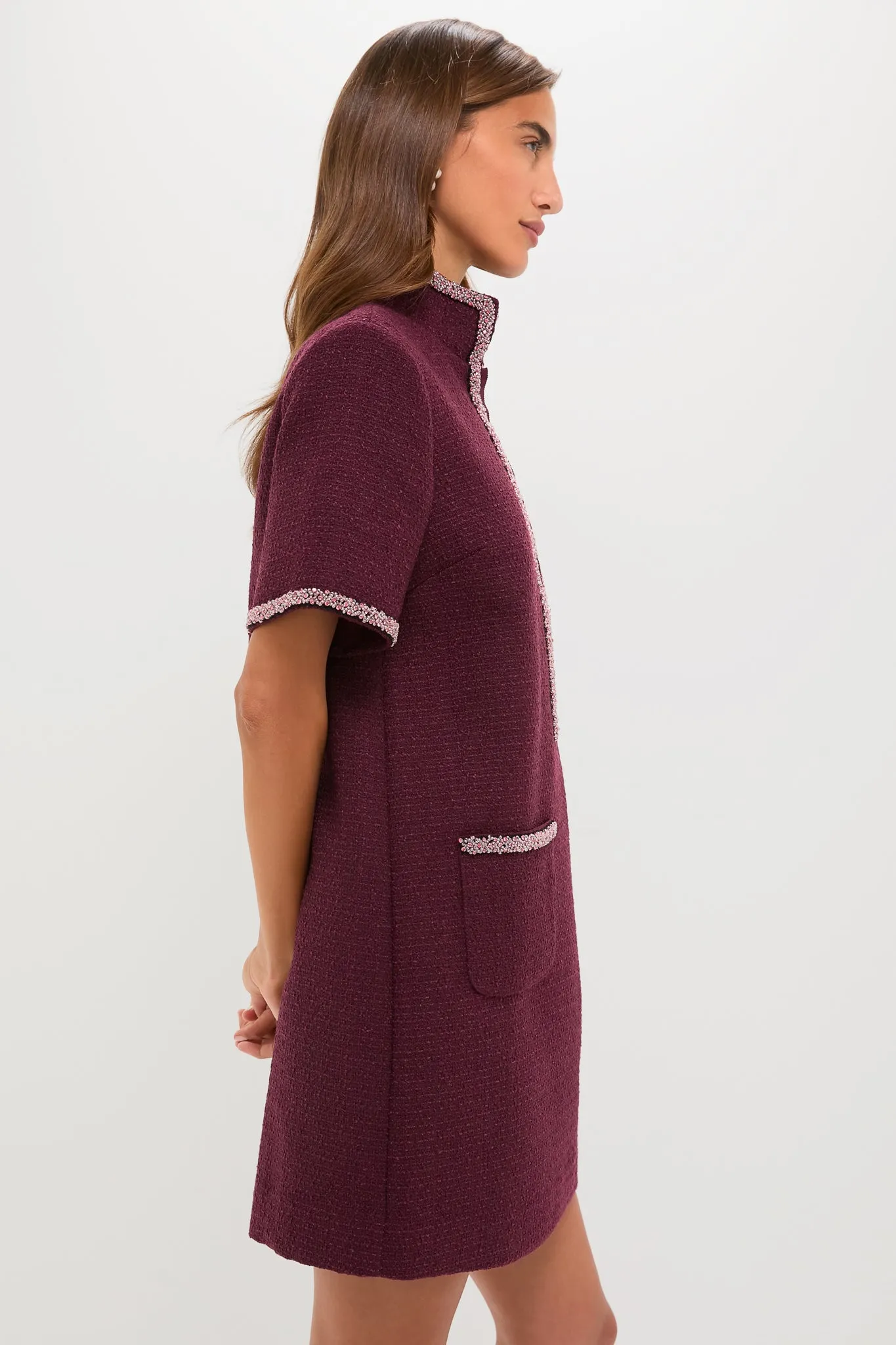 Winetasting Tweed Embellished Ophelia Dress sold by Tuckernuck product image thumbnail 4