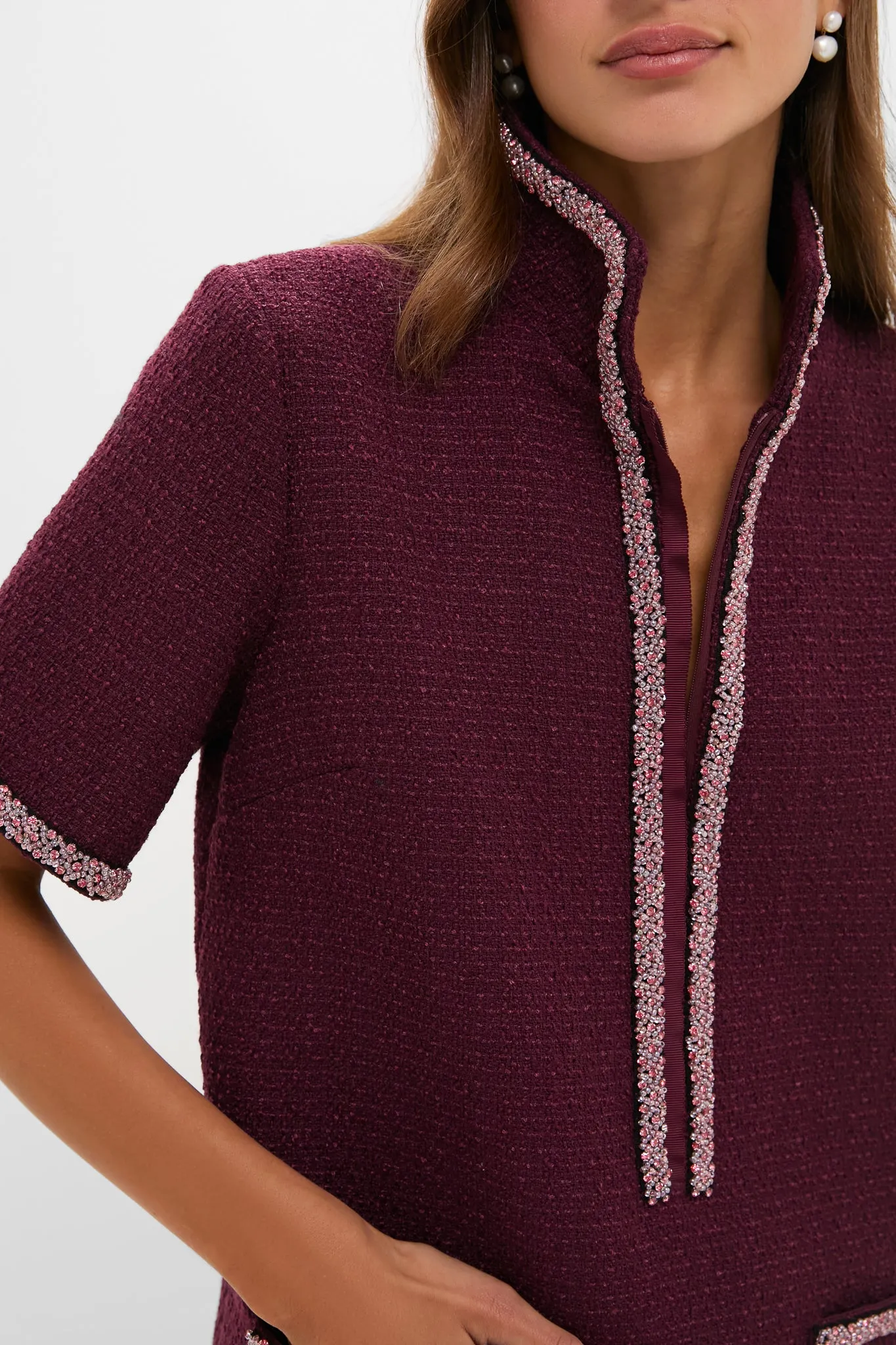 Winetasting Tweed Embellished Ophelia Dress sold by Tuckernuck product image thumbnail 2