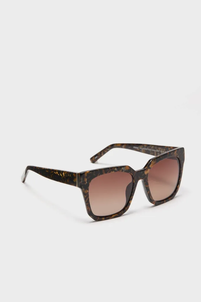 Glitter Tortoise Ariana Polarized Sunglasses sold by Tuckernuck product image thumbnail 4