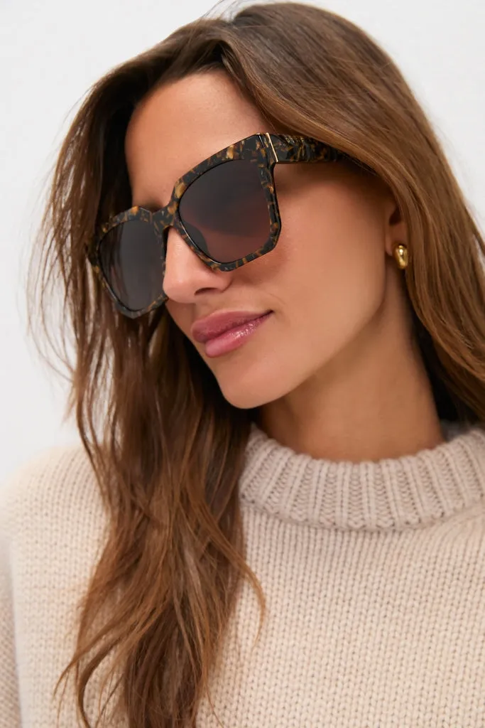 Glitter Tortoise Ariana Polarized Sunglasses sold by Tuckernuck product image thumbnail 2