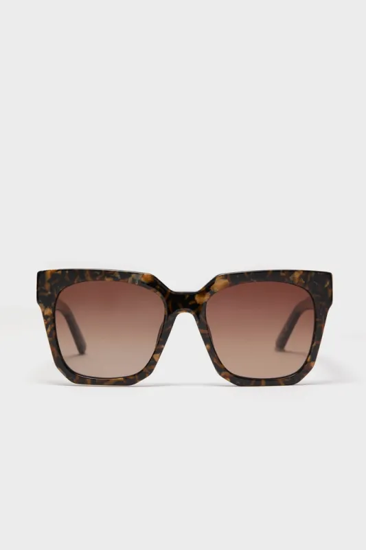 Glitter Tortoise Ariana Polarized Sunglasses sold by Tuckernuck