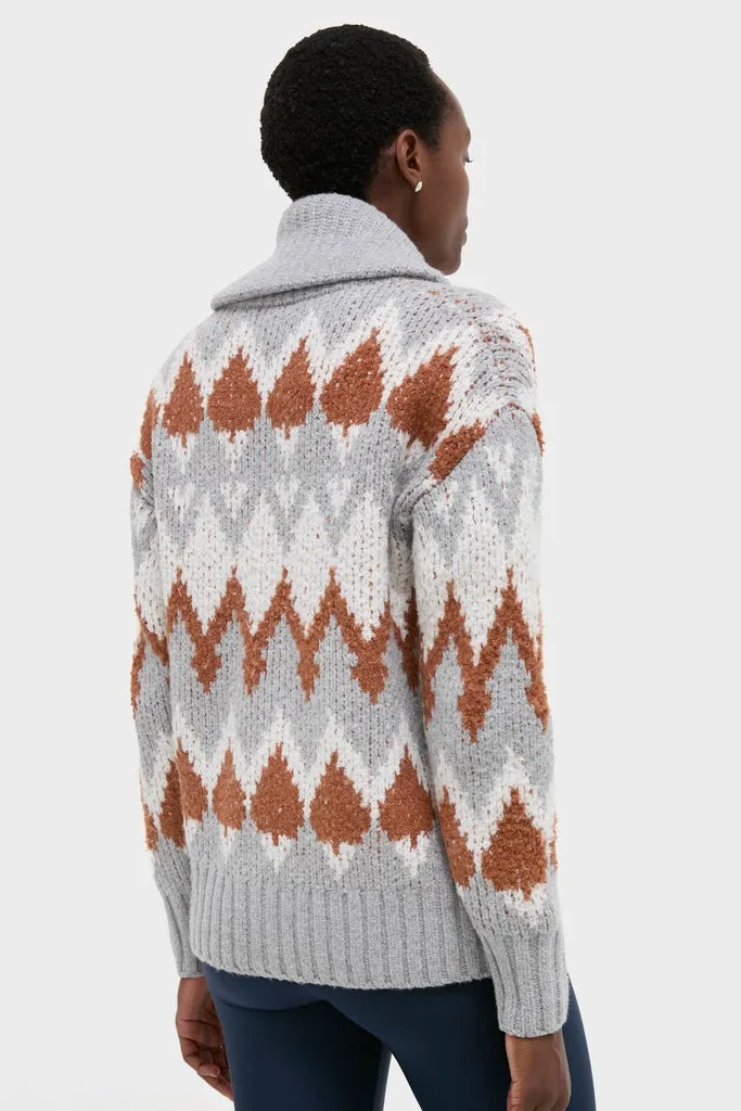 Grey Melange Brockley Jacquard Knit Jacket sold by Tuckernuck product image thumbnail 4