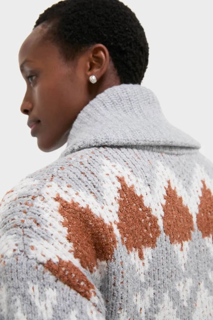 Grey Melange Brockley Jacquard Knit Jacket sold by Tuckernuck product image thumbnail 5