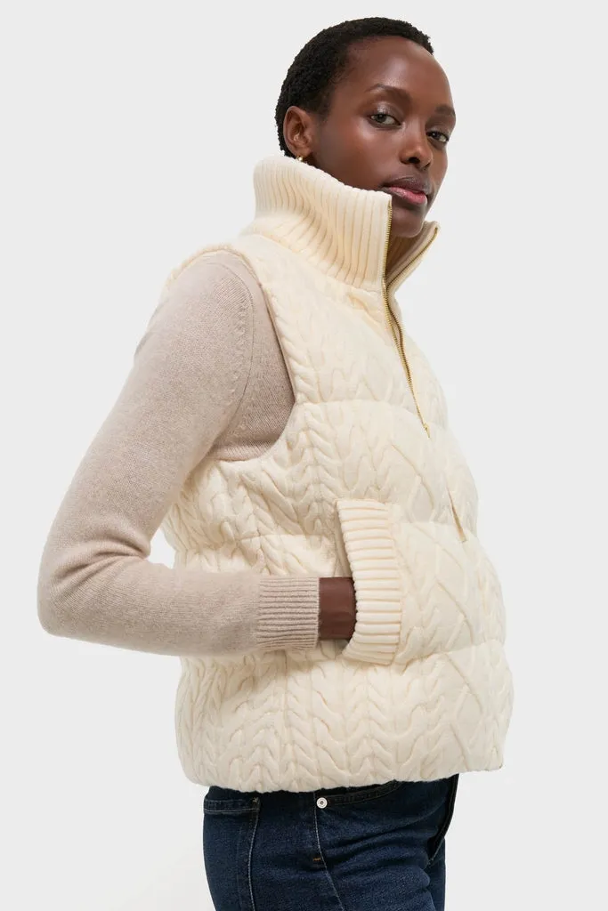 Egret Irina Cable Knit Gilet sold by Tuckernuck product image thumbnail 3