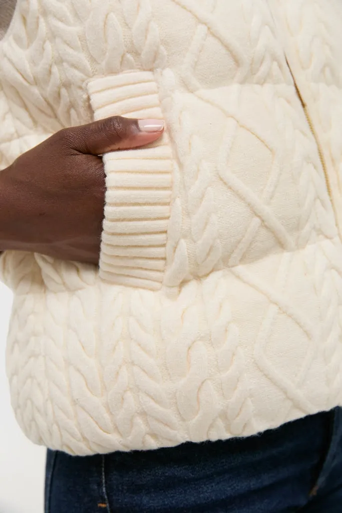 Egret Irina Cable Knit Gilet sold by Tuckernuck product image thumbnail 5