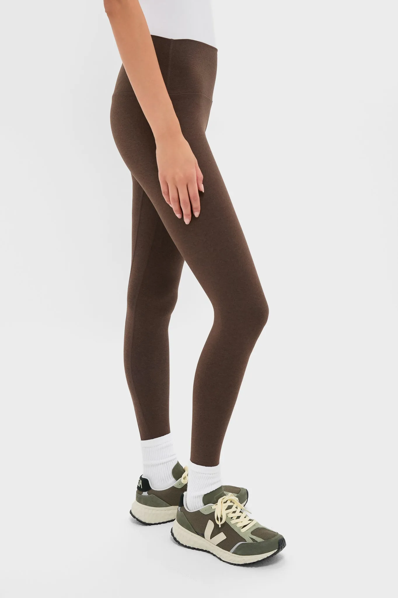 Deep Chocolate Marl Always Warm Stirrup Legging sold by Tuckernuck product image thumbnail 4