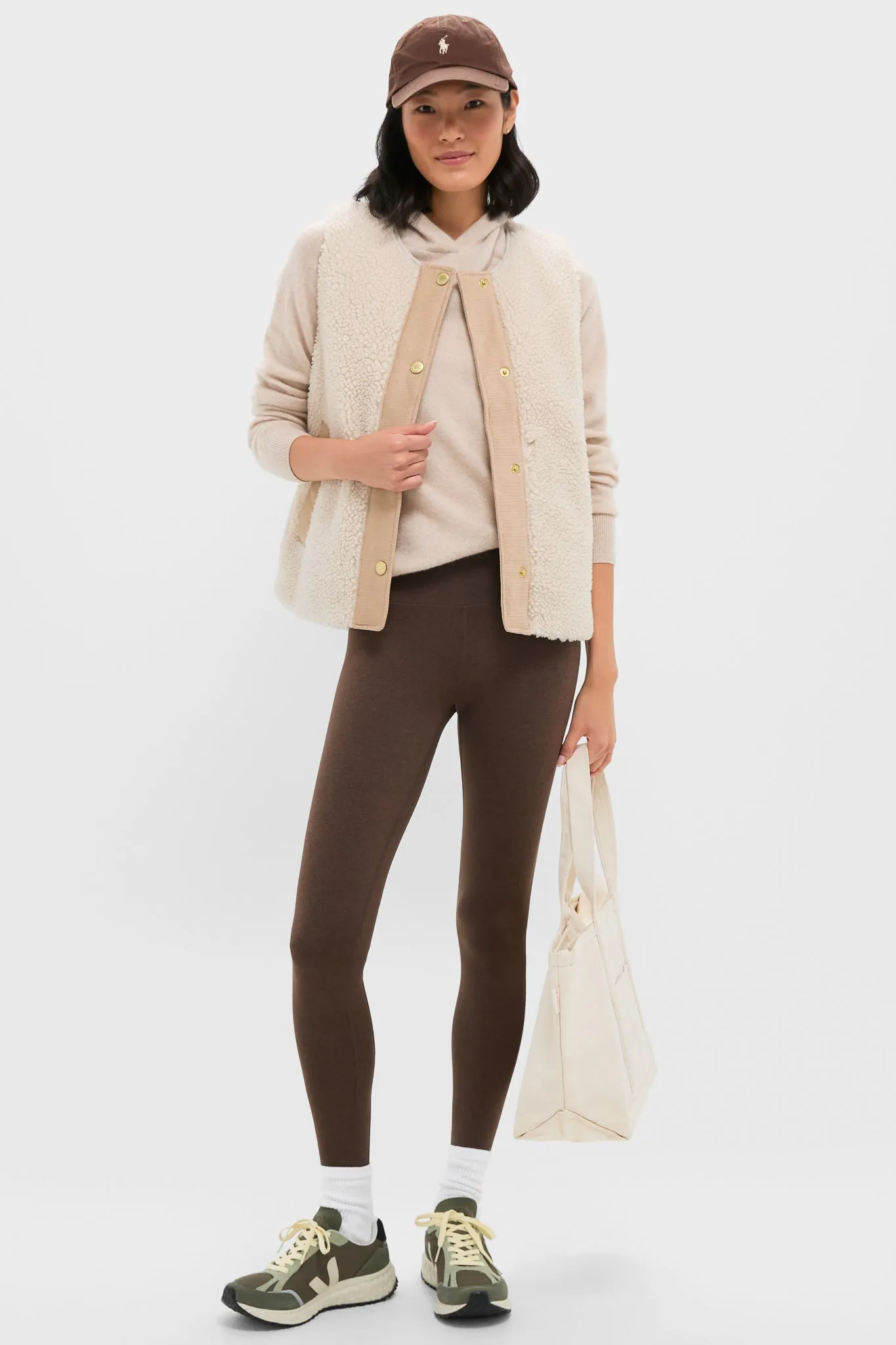 Deep Chocolate Marl Always Warm Stirrup Legging sold by Tuckernuck product image thumbnail 3
