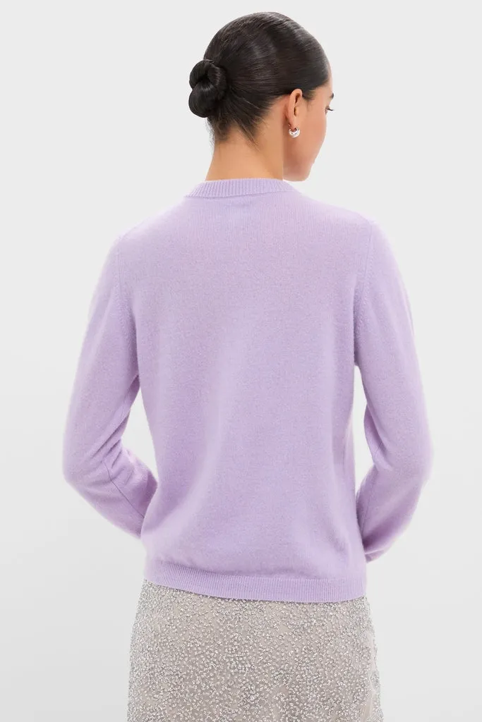 Lavender Frost Cashmere Covered Button Quinn Cardigan sold by Tuckernuck product image thumbnail 4