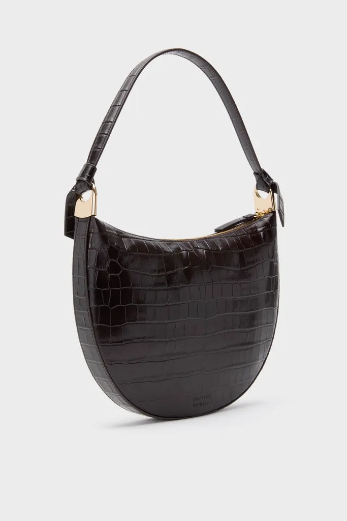 Ebony Croc Embossed Harlow Shoulder Bag sold by Tuckernuck product image thumbnail 4