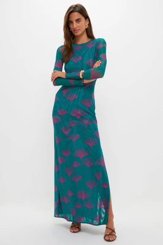 Jade Ginkgo Scarlet Maxi Dress sold by Tuckernuck