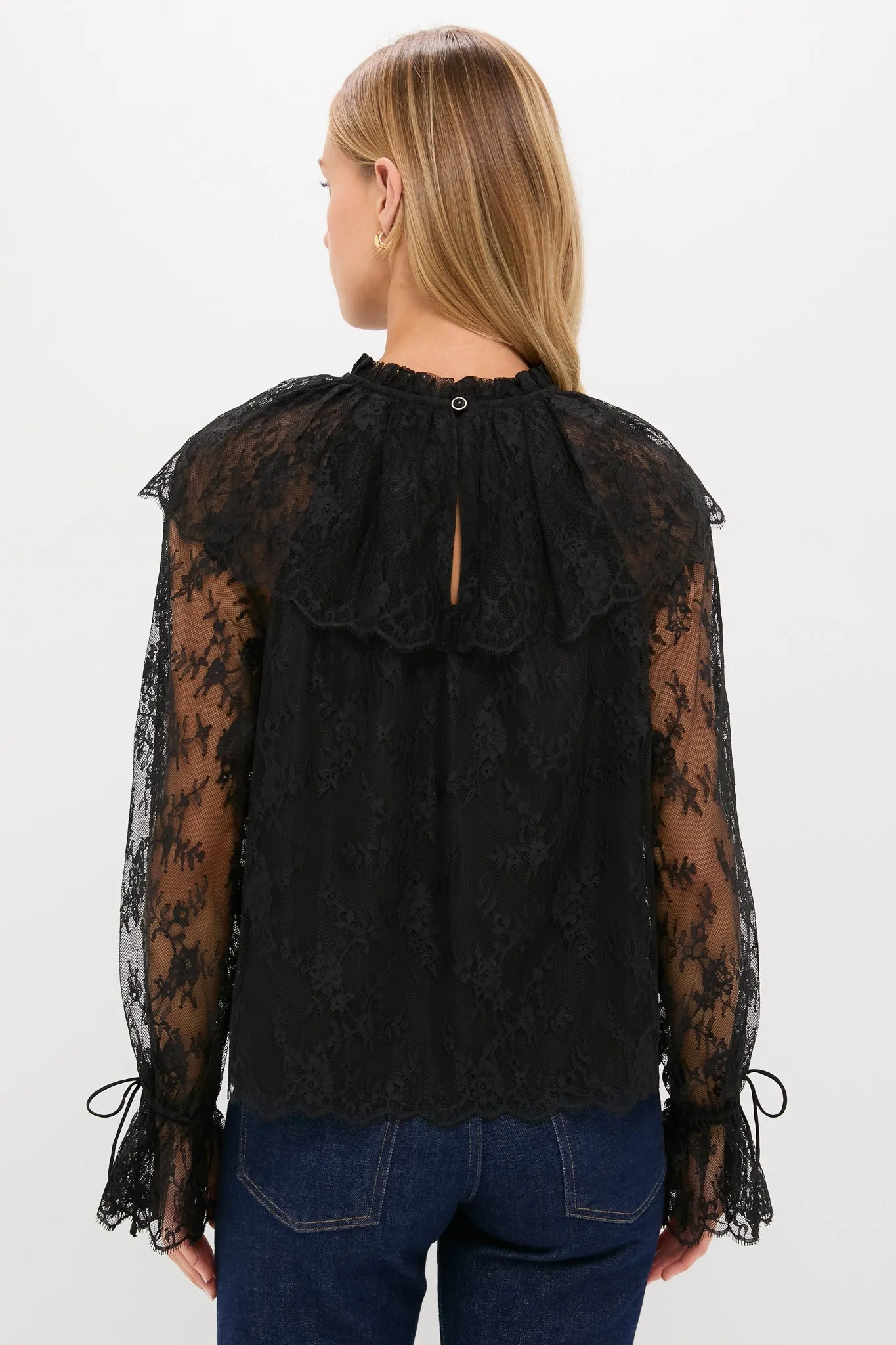 Black Casandra Lace Blouse sold by Tuckernuck product image thumbnail 2