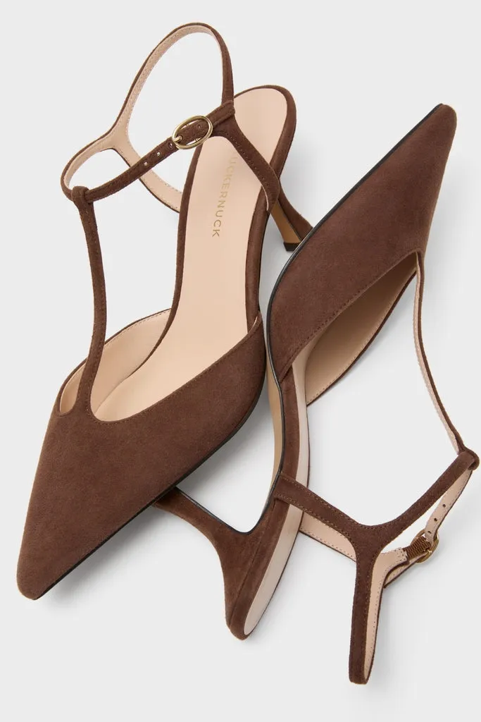 Chocolate Suede Margot Heels sold by Tuckernuck product image thumbnail 5