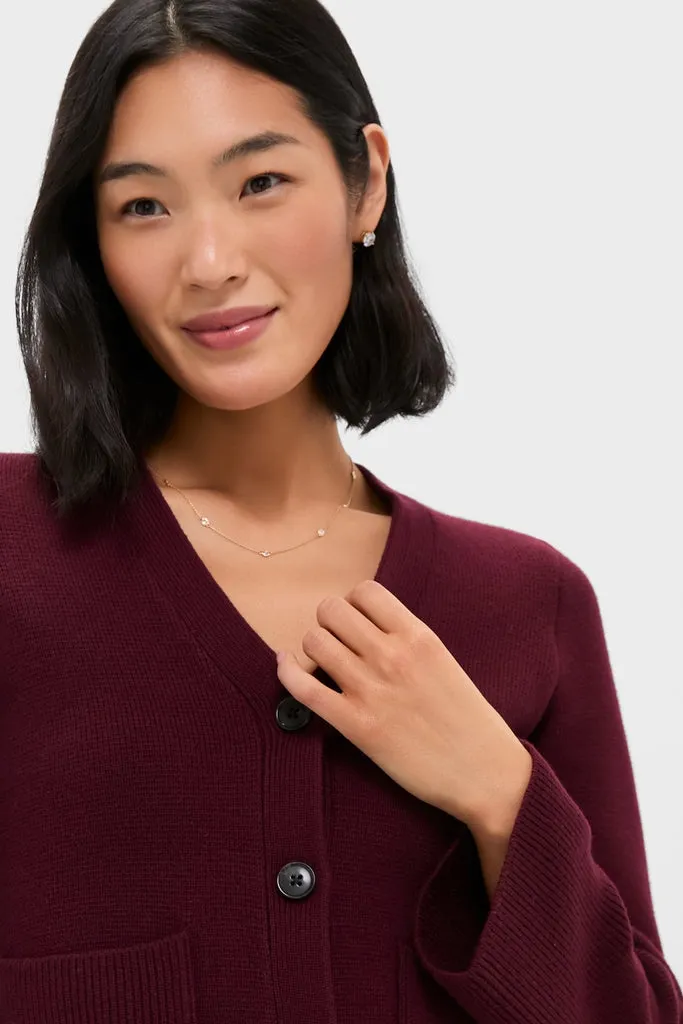 Claret Aeron V-Neck Cardigan sold by Tuckernuck product image thumbnail 5