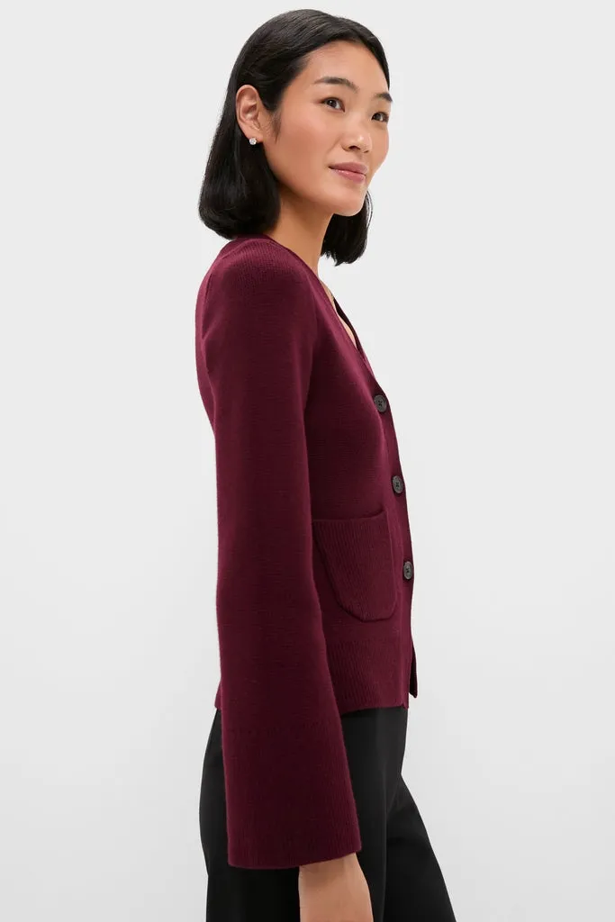 Claret Aeron V-Neck Cardigan sold by Tuckernuck product image thumbnail 3