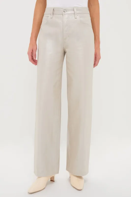 Champagne Luster Tate High Rise Bowed Wide Leg made by Pistola