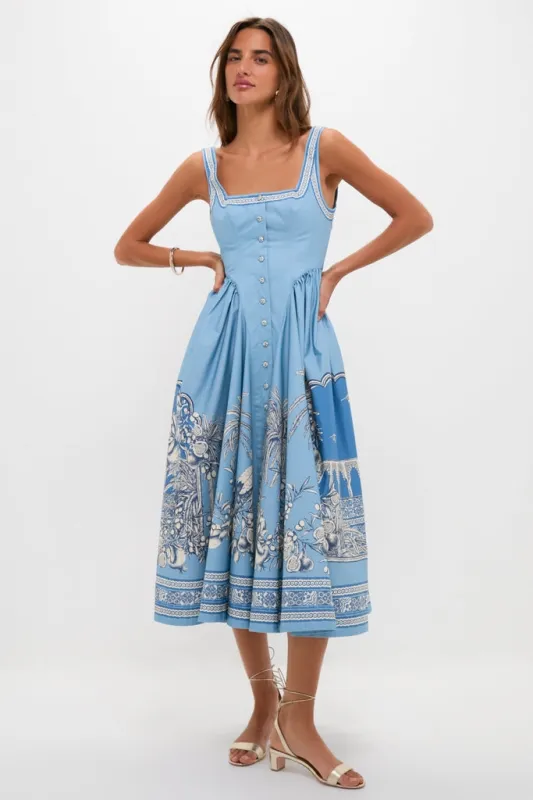Blue Villa Romantica Midi Dress sold by Tuckernuck