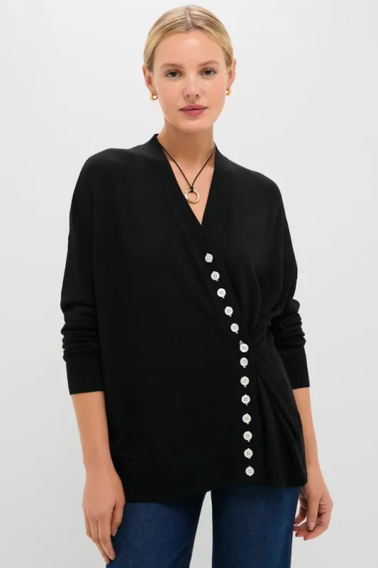 Black Cross Button Calloway Cardigan made by Tuckernuck