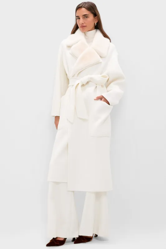 Ivory Wool Trinity Coat sold by Tuckernuck