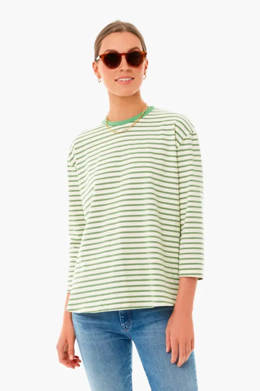 Celadon Striped Knit Popover sold by Tuckernuck