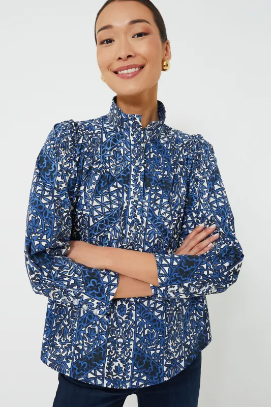 Montecito Midnights Corrigan Blouse sold by Tuckernuck