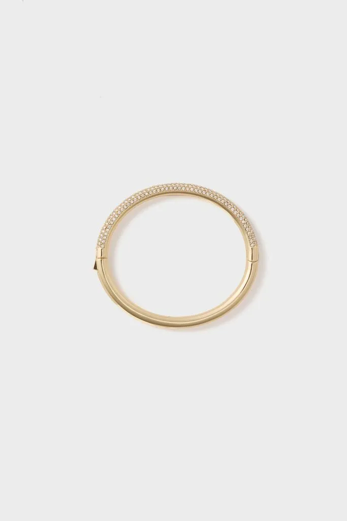 Gold and Pave Tubular Bracelet sold by Tuckernuck